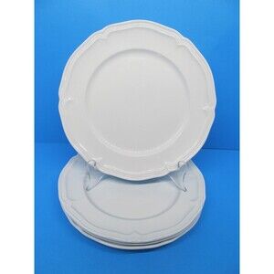 Villeroy And Boch Manoir Set Of 4 Ivory Cream 8 1/4" Salad Plates Excellent Cond